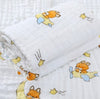 100% Muslin Cotton Flat Ironed Swaddles-4 layered (110*110cms)