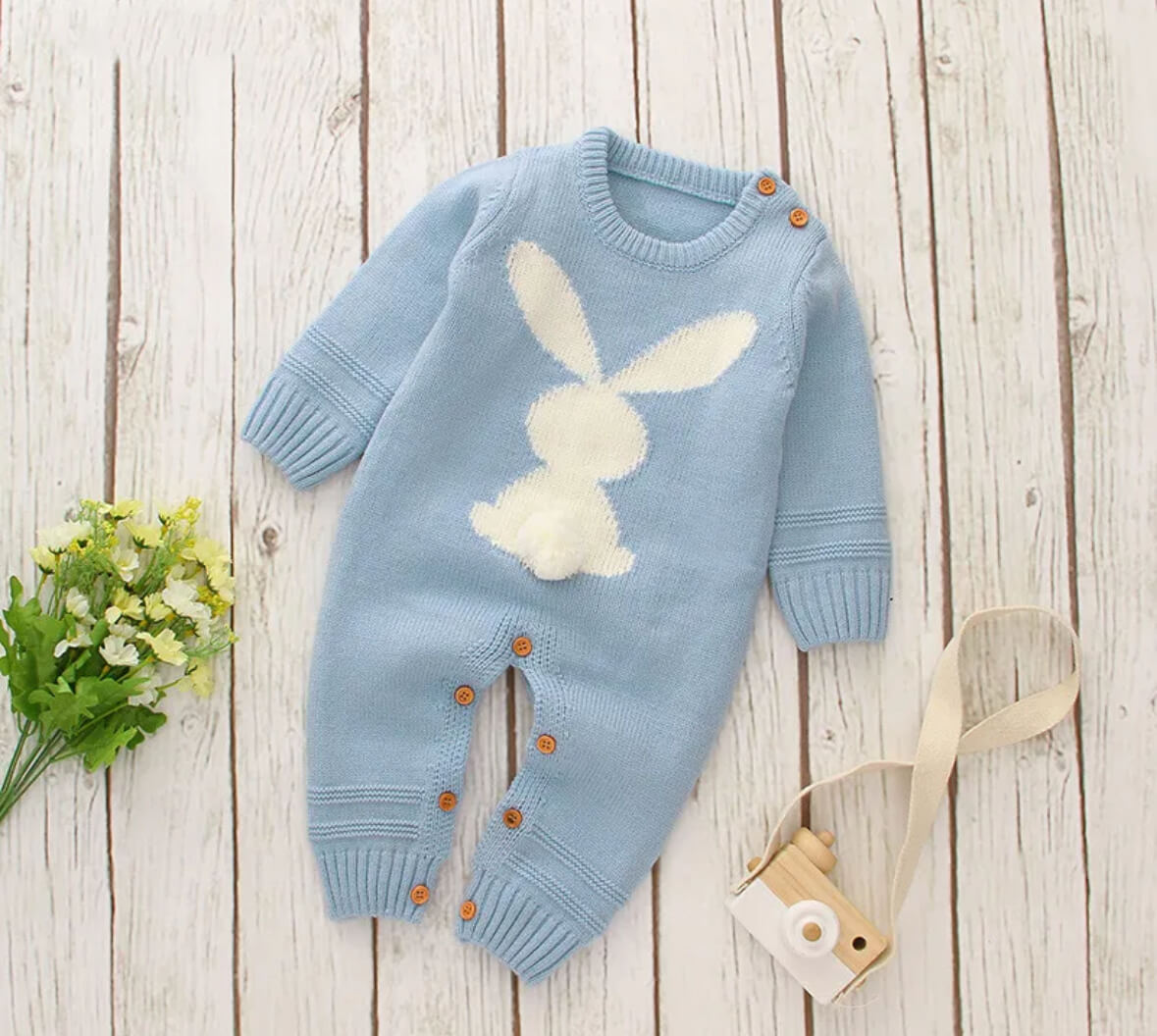 Knitted baby Romper