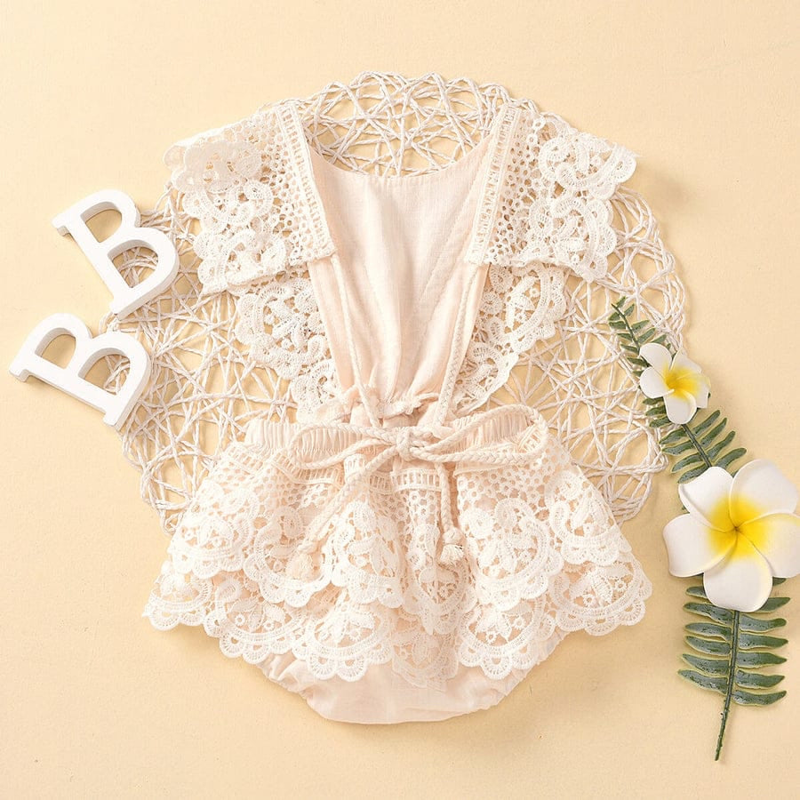 Baby girl lace romper