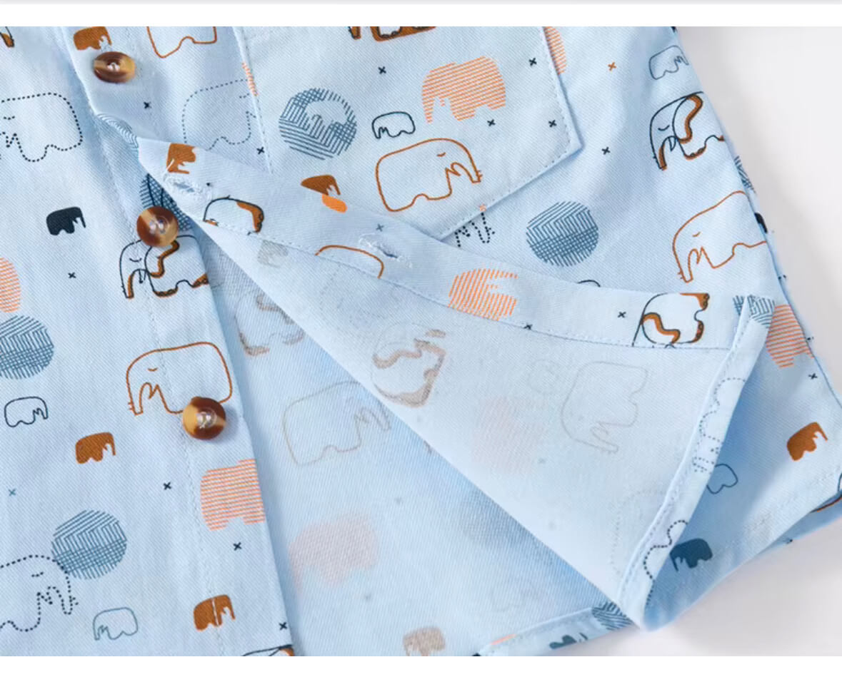 Elephant Printed Soft Cotton Casual Shirts