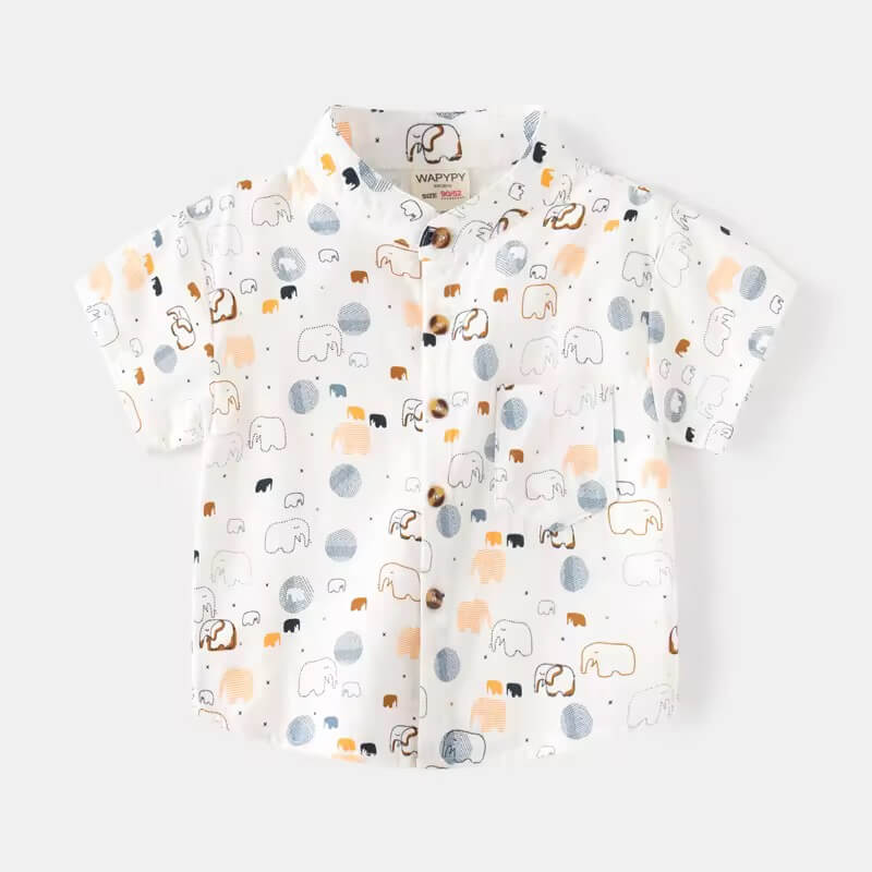 Elephant Printed Soft Cotton Casual Shirts