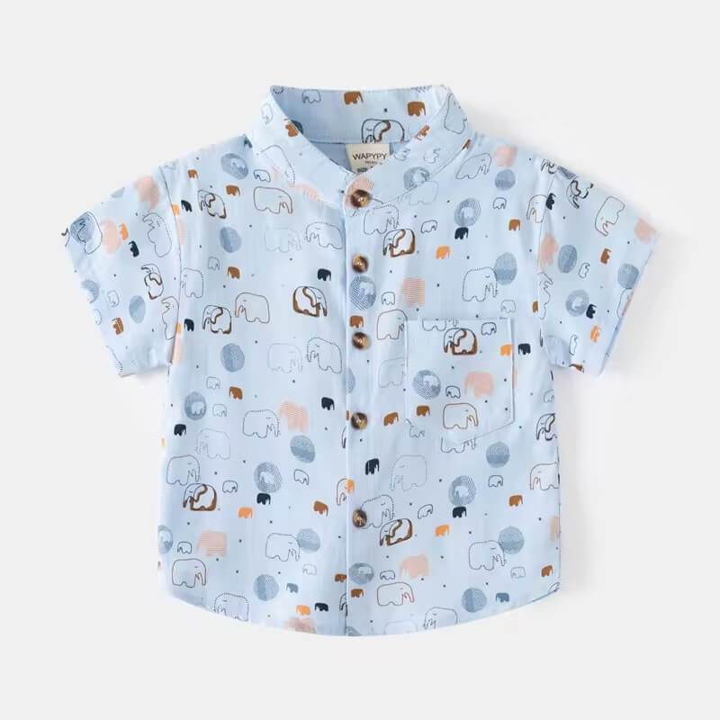 Elephant Printed Soft Cotton Casual Shirts