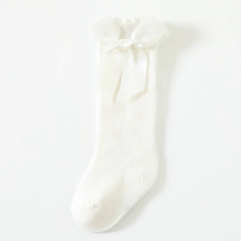 Knee Length Satin Bow Baby Girl Socks New