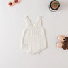 Knitted Baby Rompers in (Taupe  & White)