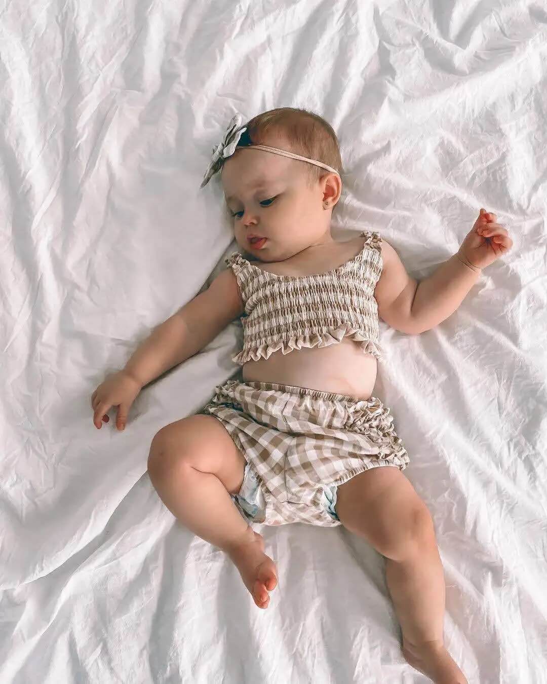 Baby Girl Crop Top Bloomer Co-ord Set