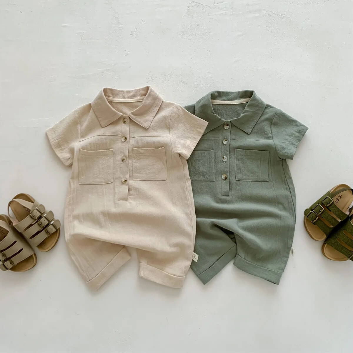 Baby Boy Linen Jumpsuits