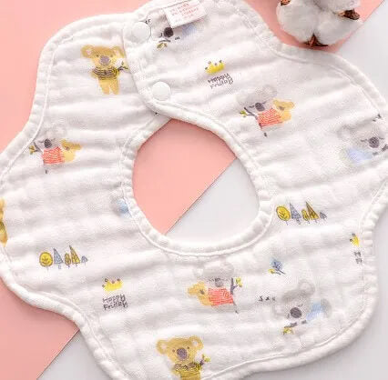 Muslin Cotton Flower Drool Bibs