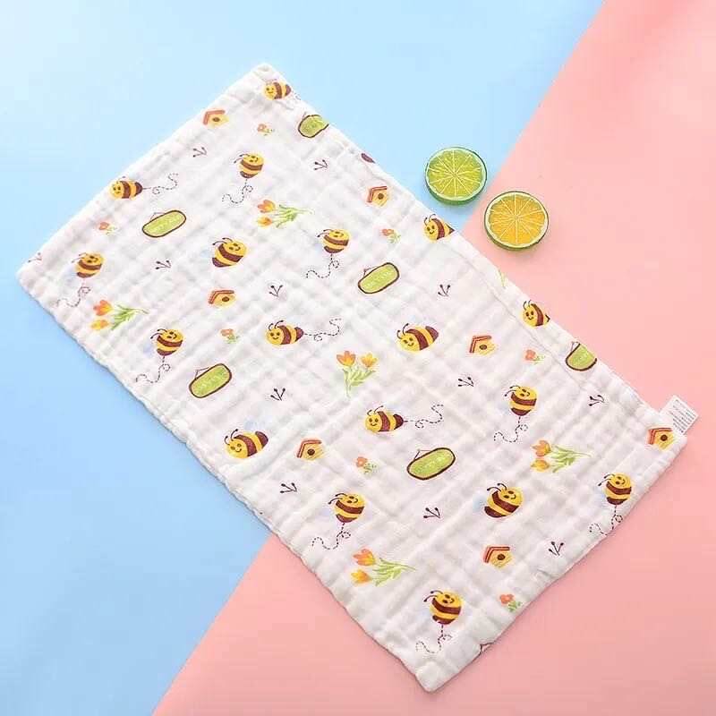 100% Muslin Cotton Newborn Towels (25*50cms)Pack of 3