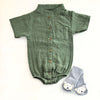 Muslin Cotton Turtle Collar Baby Boy Romper