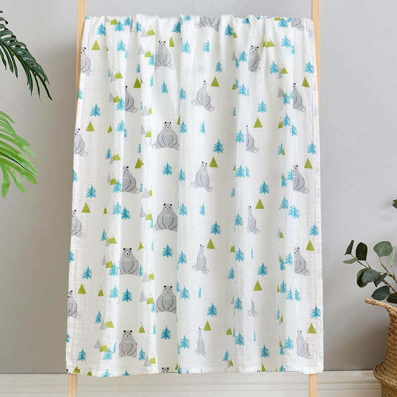 100% Muslin Cotton Swaddles-2 Layered (110*110cms)