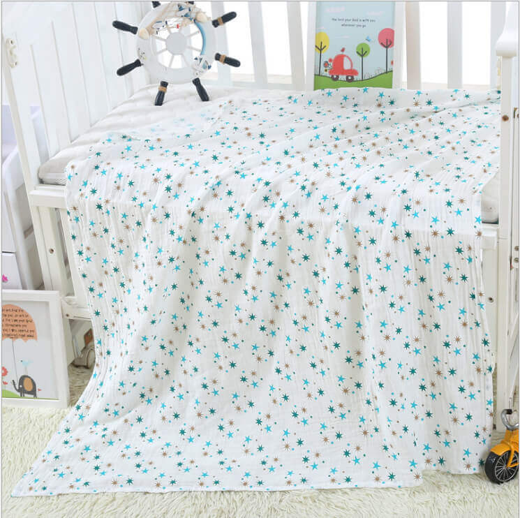 100% Muslin Cotton Swaddles-2 Layered (110*110cms)