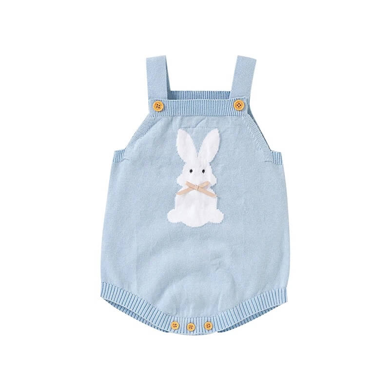 Knitted Bunny Baby Rompers