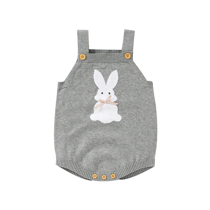 Knitted Bunny Baby Rompers