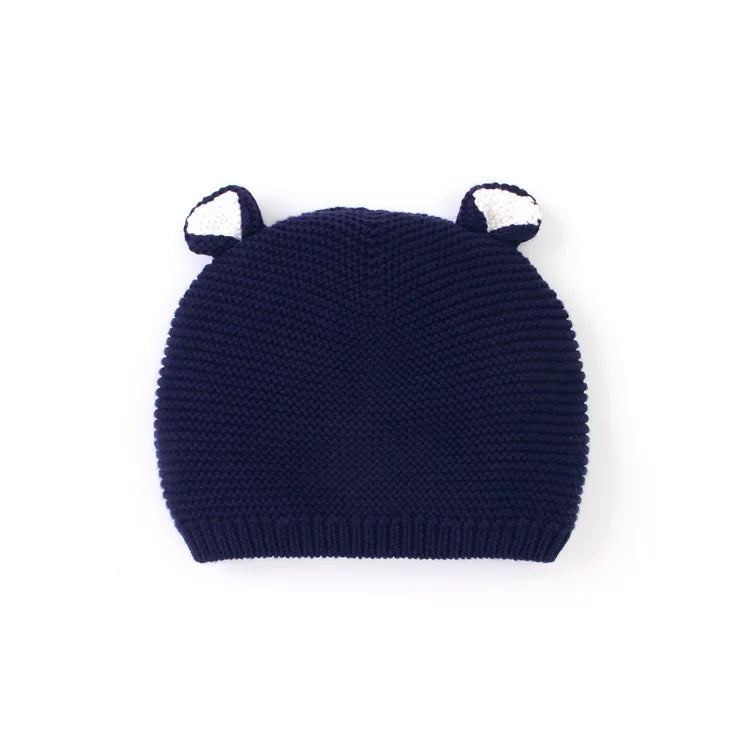 Cotton Knitted Baby Bear Caps/ beanies