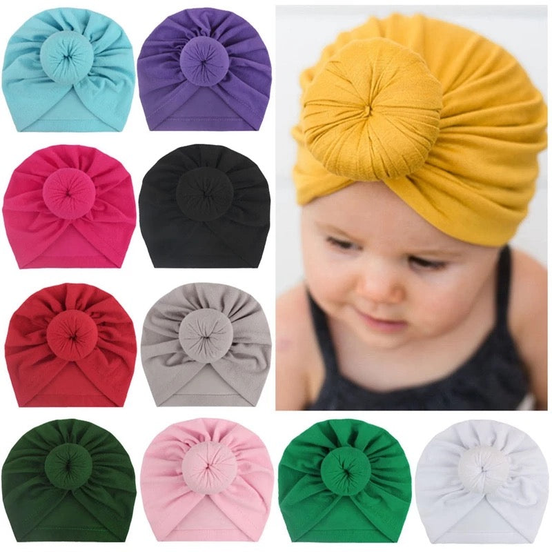 Unisex Cotton Doughnut Turban Caps