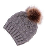 Cotton Knitted Mohair Single Pom Beanies/Caps