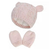 Baby Cable Knit Caps & Mittens Set