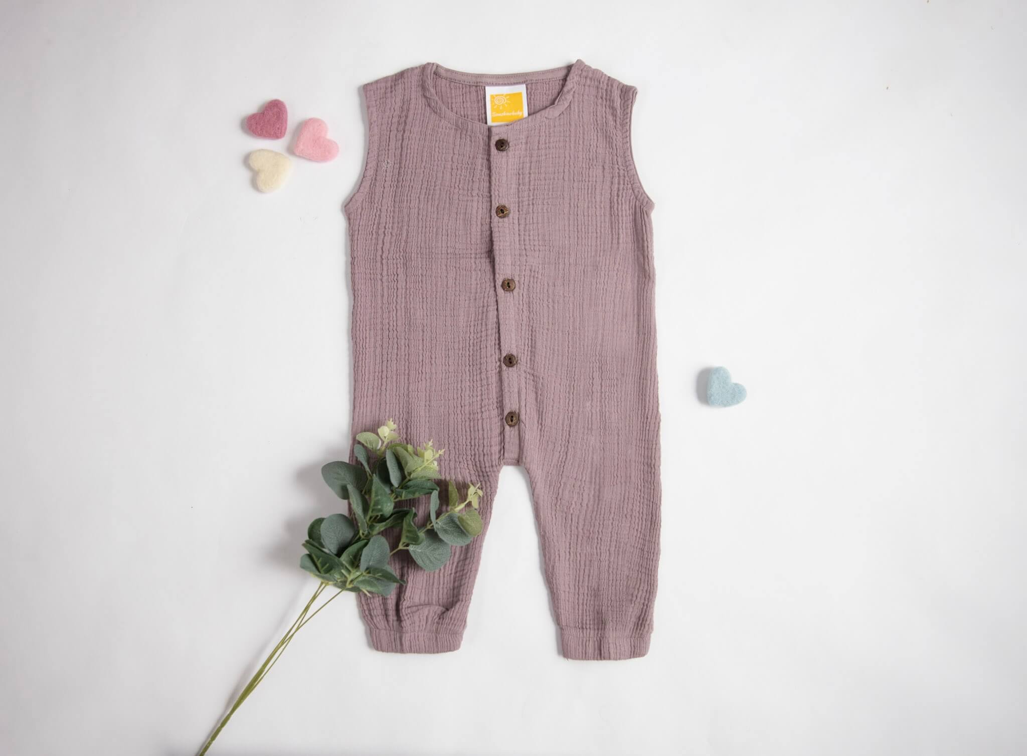 Organic Muslin Cotton Rompers