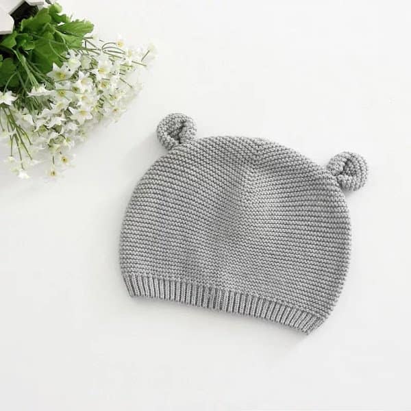 Cotton Knitted Baby Bear Caps/ beanies