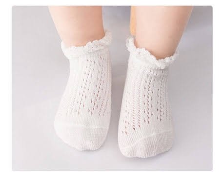 Unisex Cotton Netted  Sock(White, Blue, Pink, Grey)