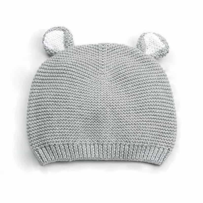 Cotton Knitted Baby Bear Caps/ beanies