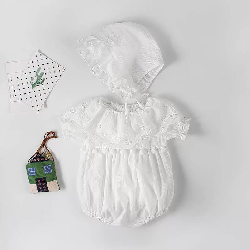 baby girl white romper