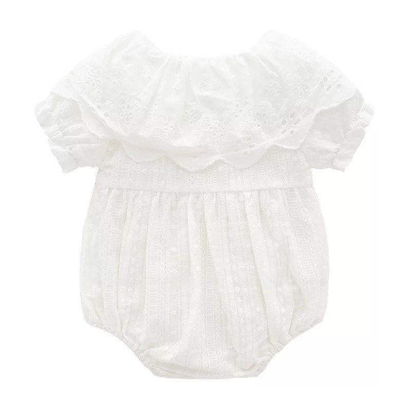 baby girl white romper