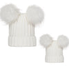 Cream double pom mamma & baby