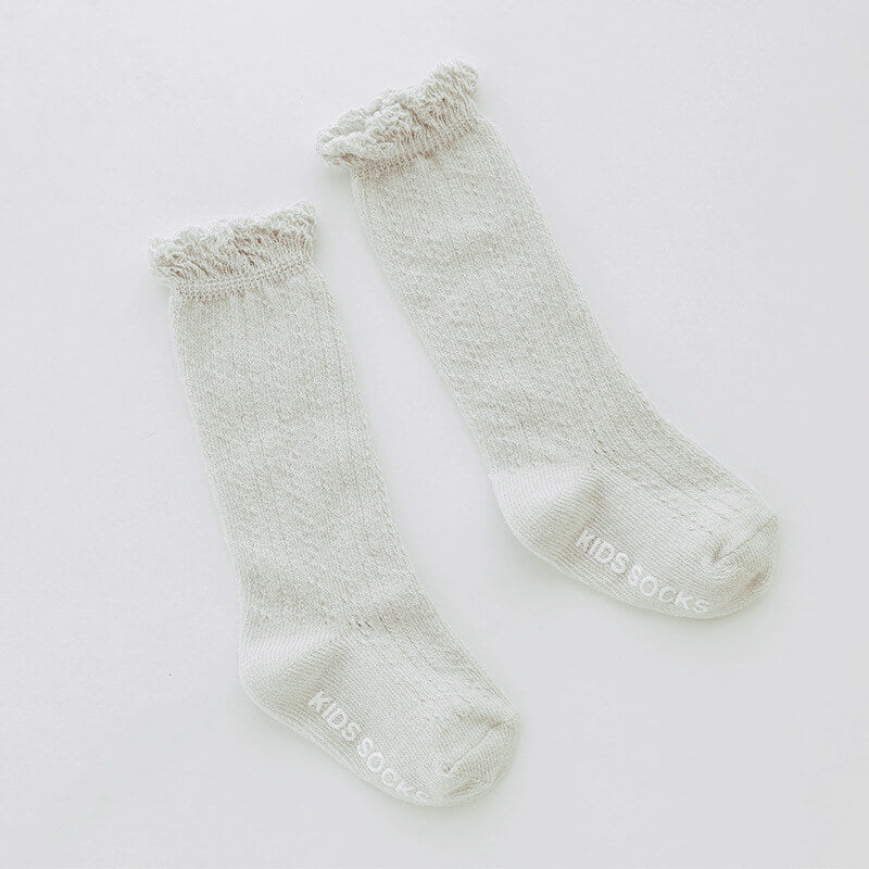 Knee Length Knitted Baby Girl Socks